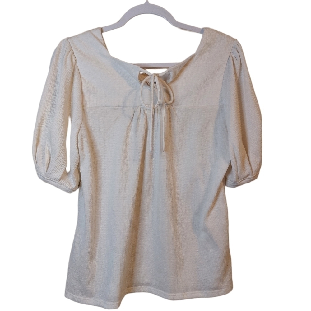 EVERLEIGH LADIES SHORT SLEEVE BOHO TOP- S